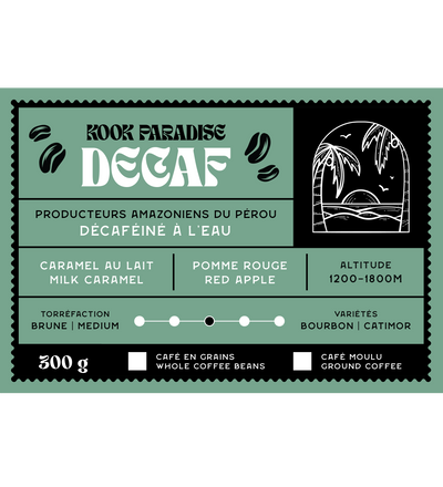 Eau suisse décaféinée - Kooks Paradise - Nomad Soul Coffee Co.